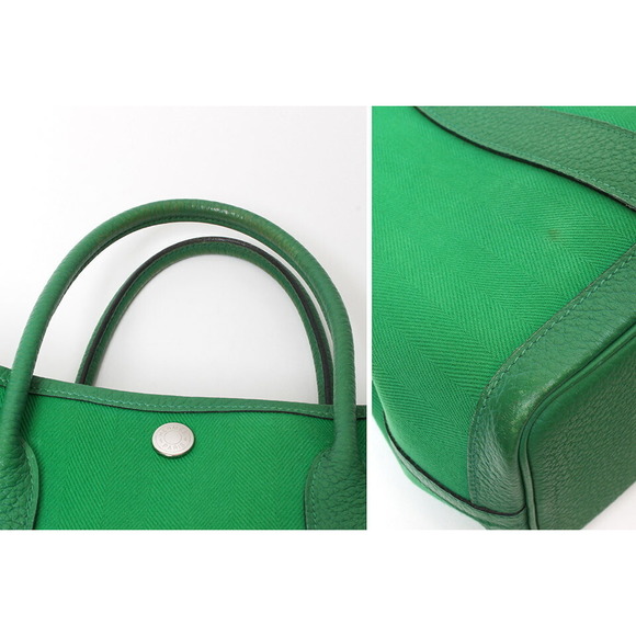 Hermes Garden Party TPM Leather Green Bag - Picture 5 of 6